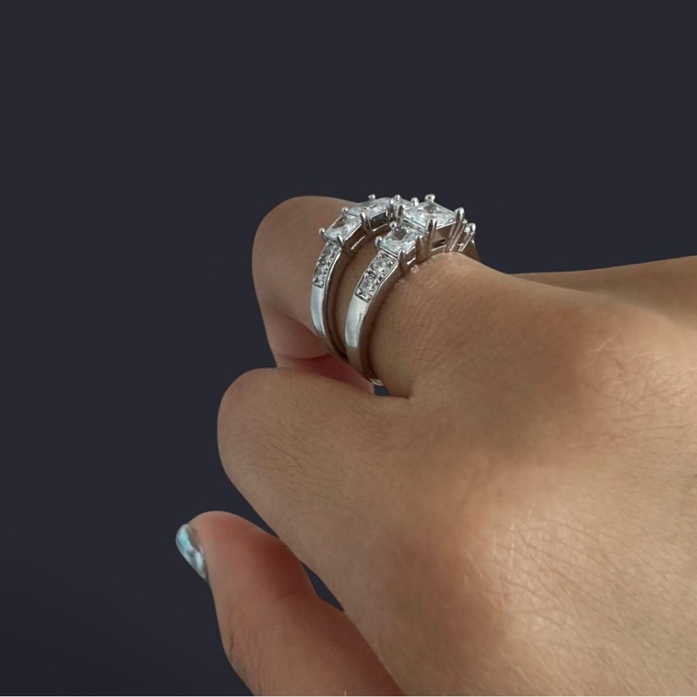 Elegant Stainless Women's Ring Set
